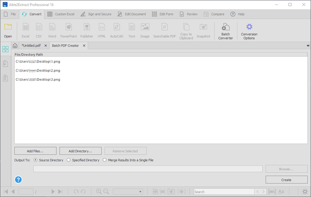 Batch PDF Creation